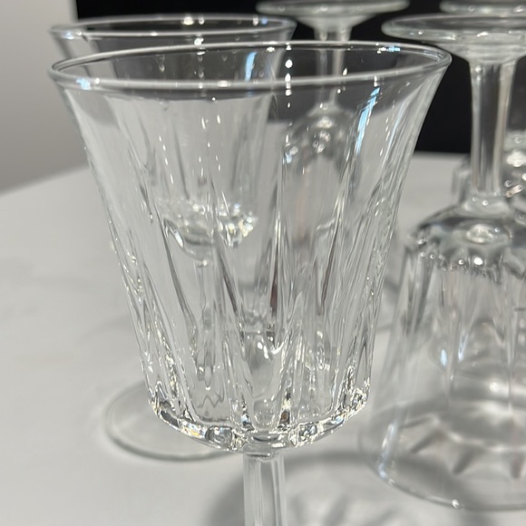Vintage Arcoroc France crystal wine cordial glasses regency star 5.25” - Picture 15 of 16